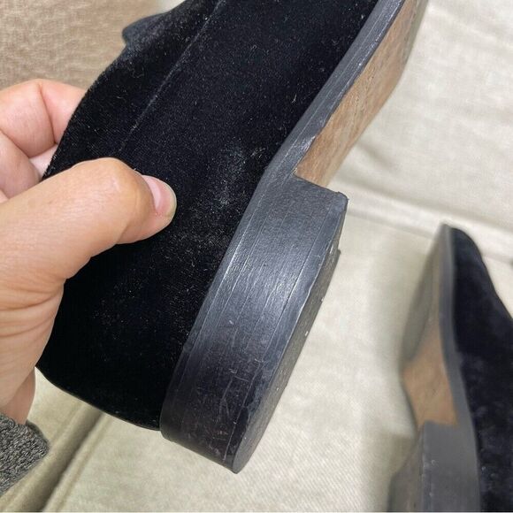 DONALD J PLINER Loafers Mens Size 8 Black Velvet Marcio Venetian Slip On Shoes - Picture 9 of 15